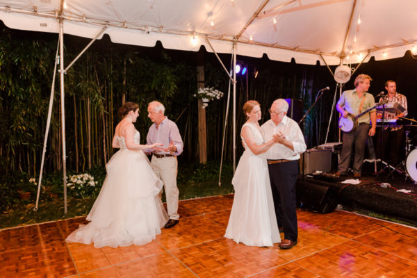 intimate tented Virginia wedding - father/bride dance - two brides 0 same sex wedding