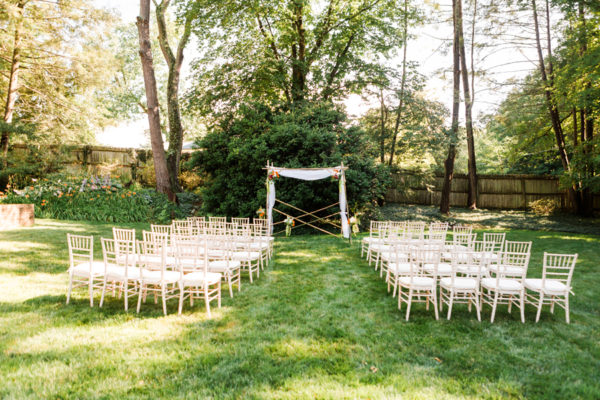intimate virginia home wedding - Jewish ceremony - chuppah
