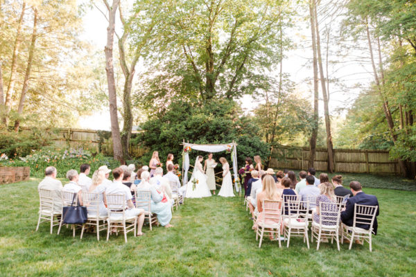 intimate virginia home wedding - Jewish ceremony - chuppah