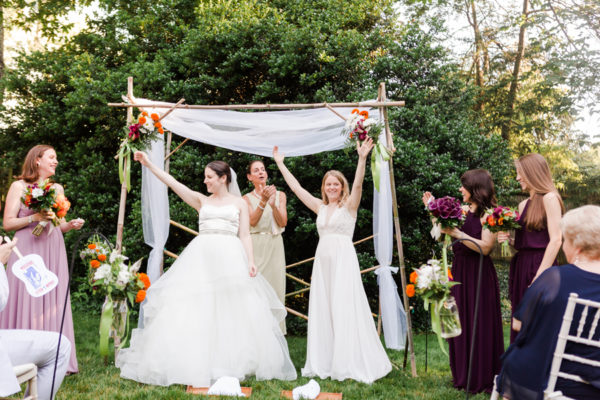 intimate virginia home wedding - Jewish ceremony - chuppah