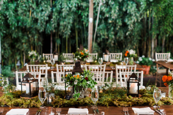 intimate tented Virginia wedding - farm tables