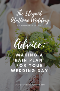 making a rain plan for your wedding