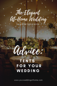 wedding advice: tents