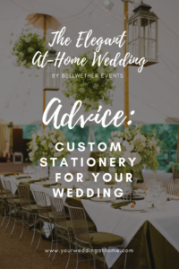 home wedding advice: custom stationery