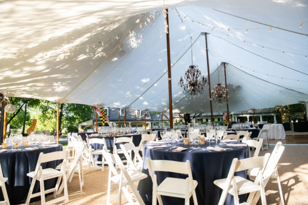 at home potomac maryland wedding reception sailcloth tent