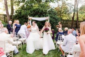 Virginia backyard wedding ceremony recessional - Bellwether Events