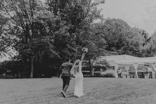 McLean Virginia backyard wedding ceremony - recessional