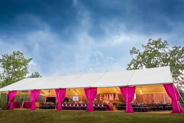 Virginia Bat Mitzvah Tent pink glitter cowgirl rodeo