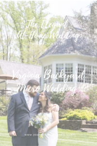Virginia backyard micro wedding