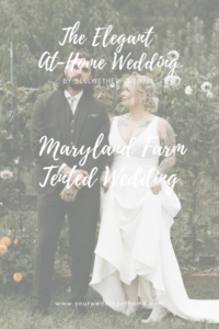 Maryland home wedding celebration