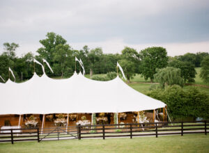 Outdoor wedding tent, planned by Bellwether Events, Washington DC