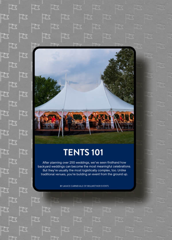 A free guide on wedding tents, by a wedding planner