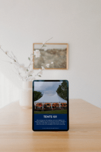 A free guide on wedding tents, by a wedding planner